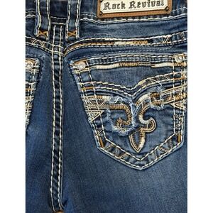 Rock Revival Boris Skinny Jeans Size 27 Rhinestone Y2K